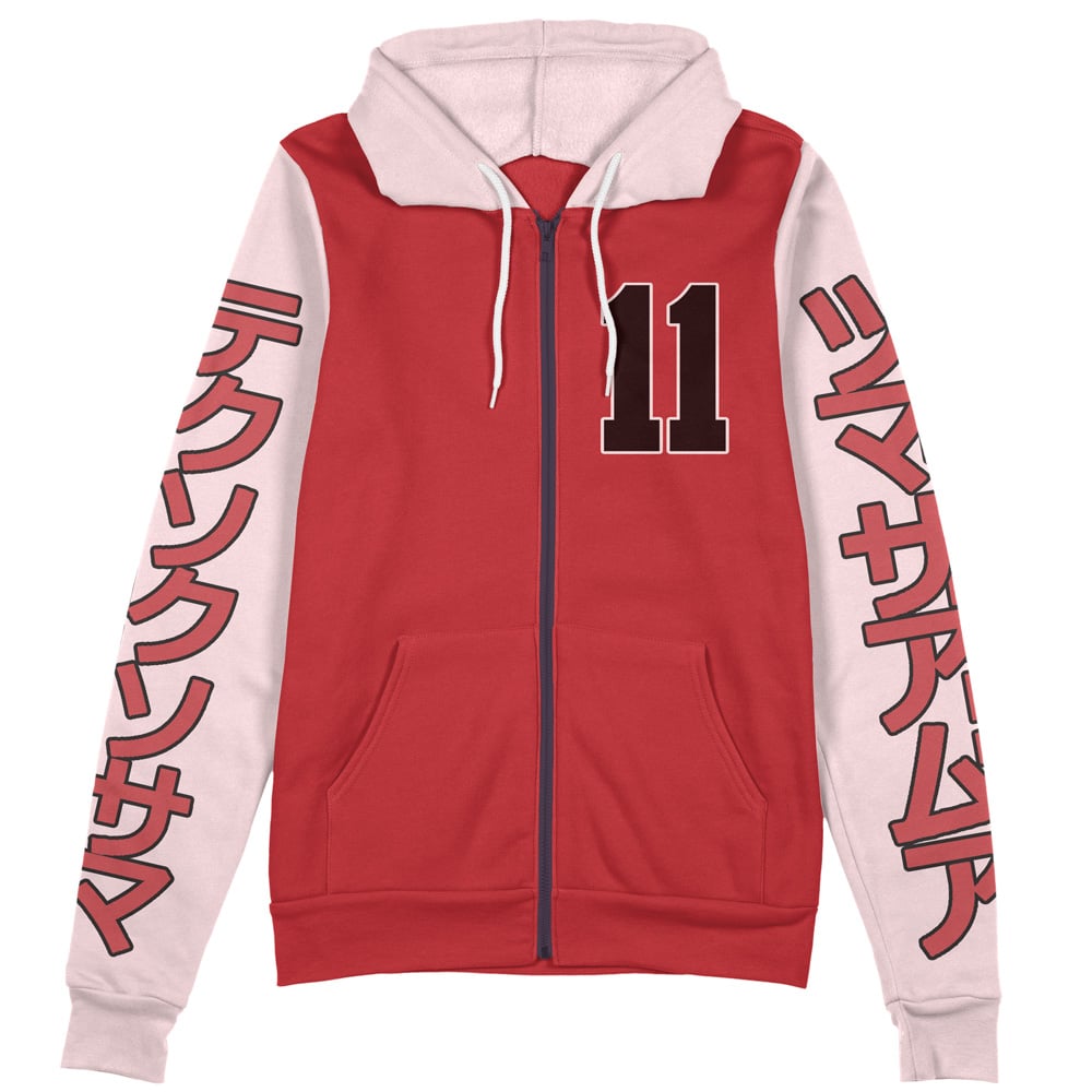 Buildercar - Kaede Rukawa Slam Dunk Streetwear Zip Hoodie Jacket - Image 2