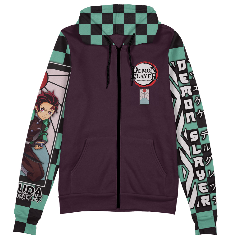 Buildercar - Kamado Tanjiro Demon Slayer Streetwear Zip Hoodie Jacket - Image 2