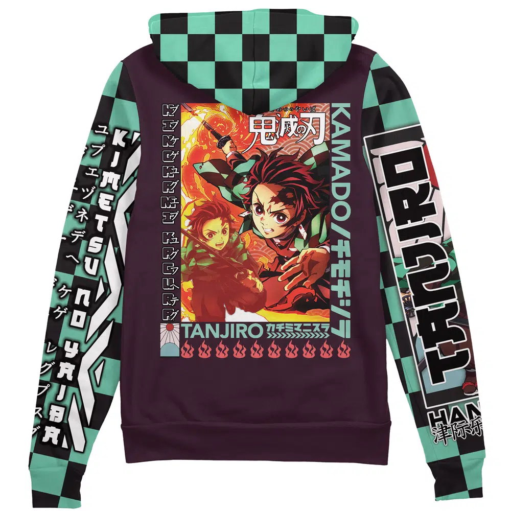 Buildercar - Kamado Tanjiro Demon Slayer Streetwear Zip Hoodie Jacket