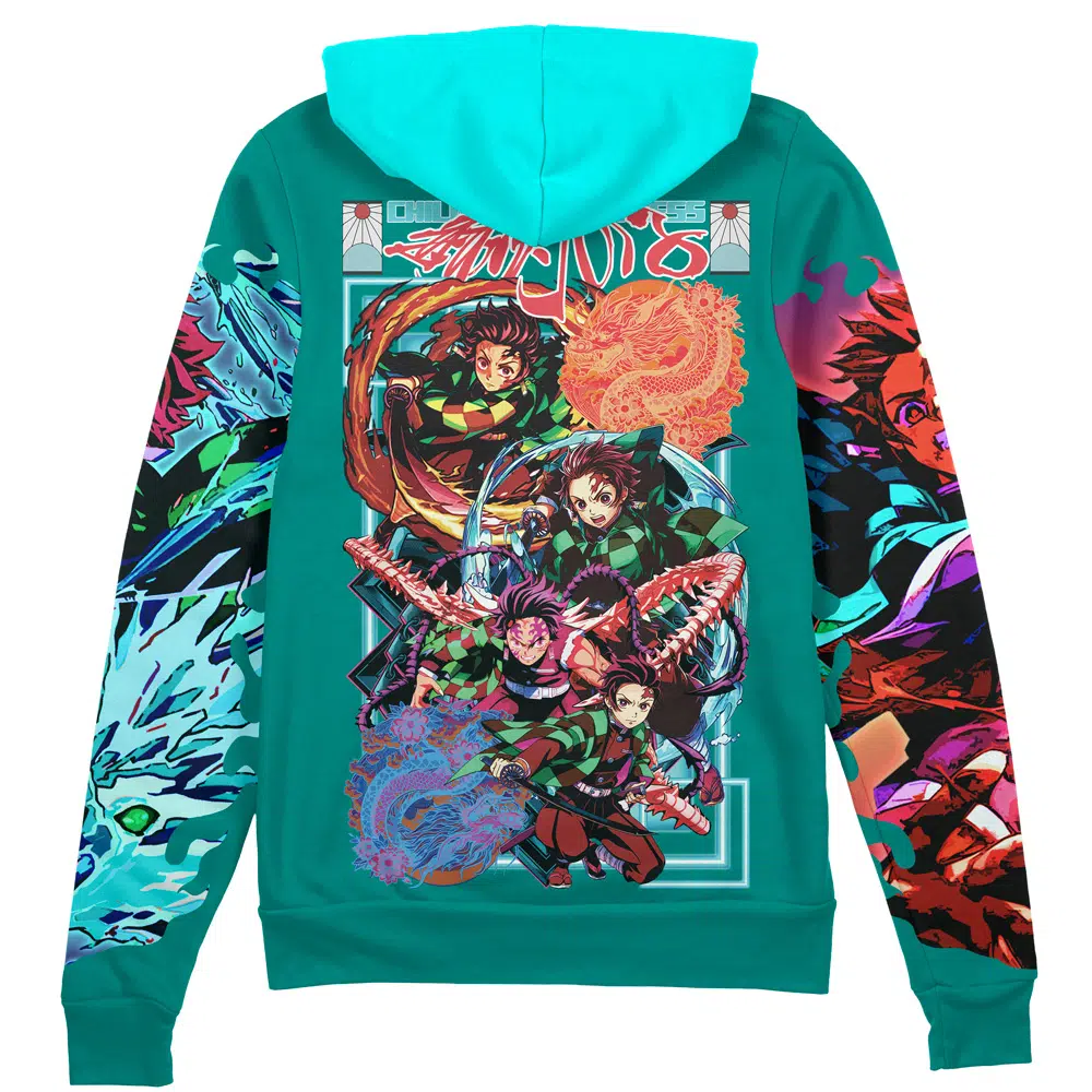 Buildercar - Kamado Tanjiro V2 Demon Slayer Streetwear Zip Hoodie Jacket