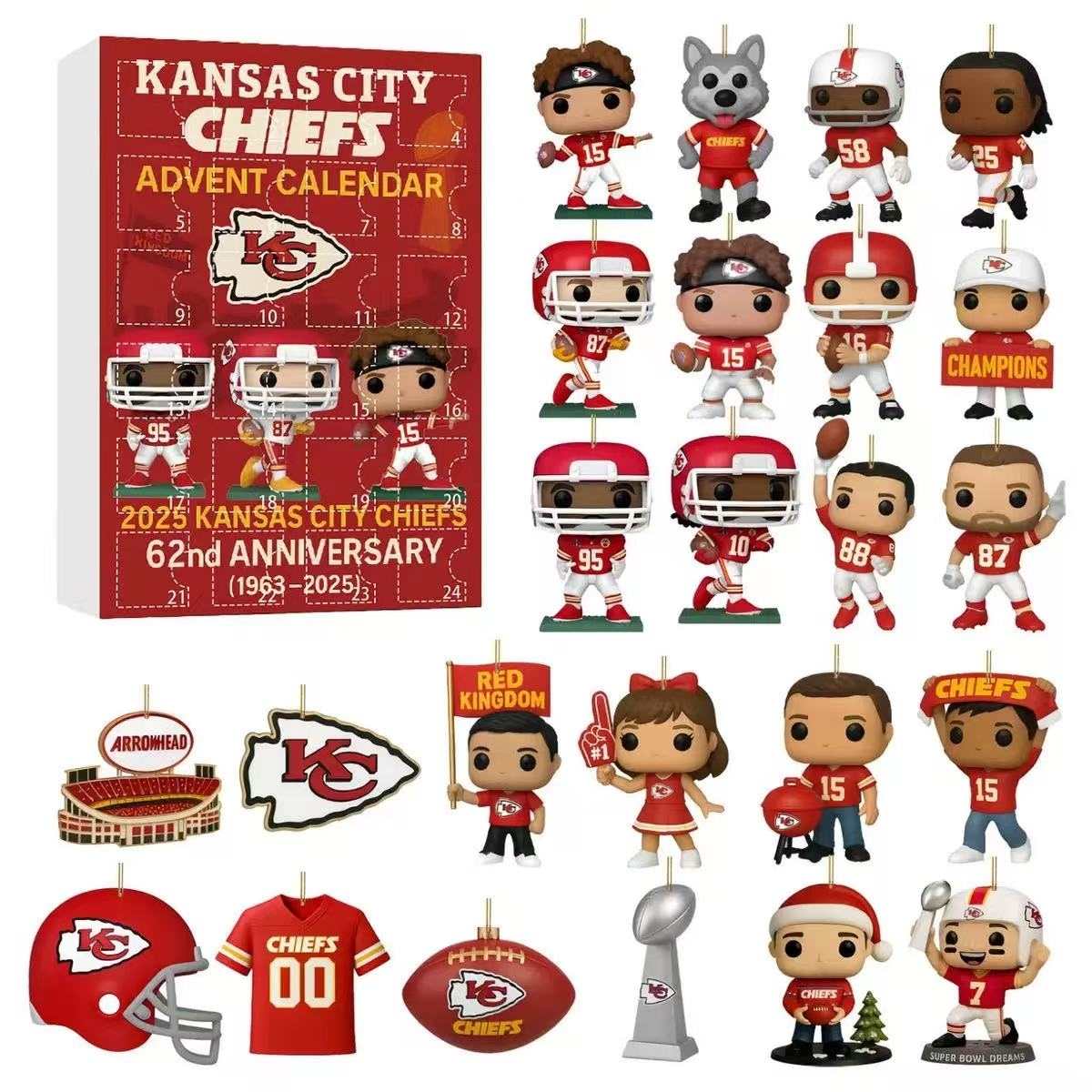 Buildercar - Kansas City CHIEFS Advent Calendar 2025 -2D Acrylic