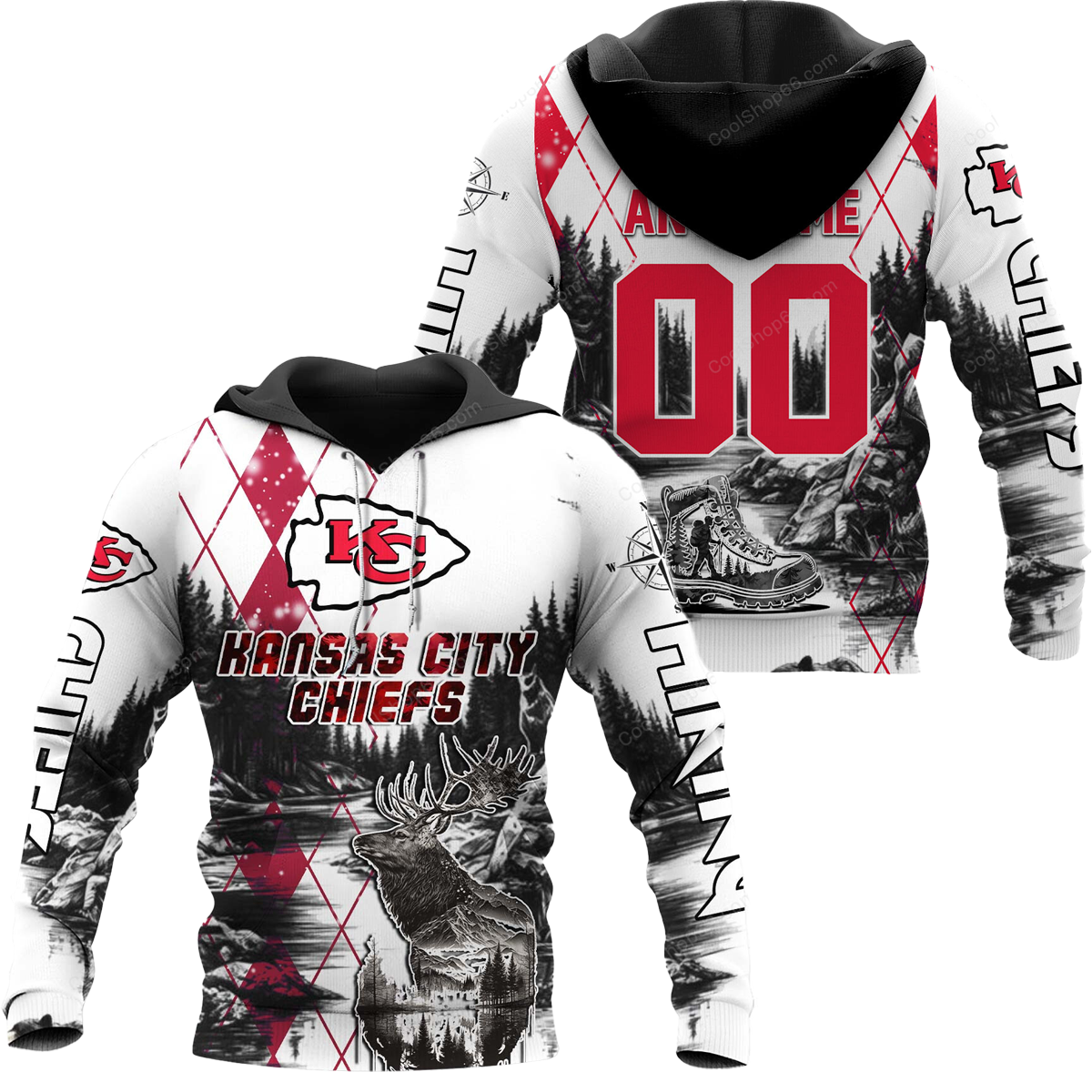 Buildercar - Kansas City Chiefs Hiking x NFL Custom Name & Number Hoodie