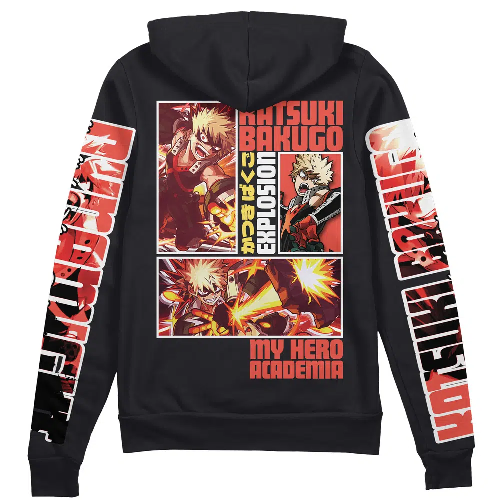 Buildercar - Katsuki Bakugo My Hero Academia Streetwear Zip Hoodie Jacket