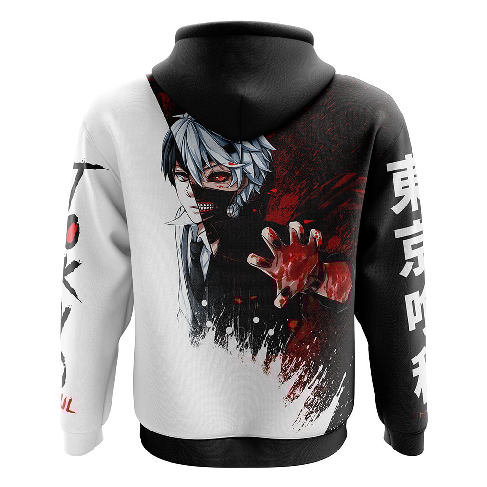 Buildercar - Ken Kaneki Tokyo Ghoul Zip Hoodie Jacket - Image 2