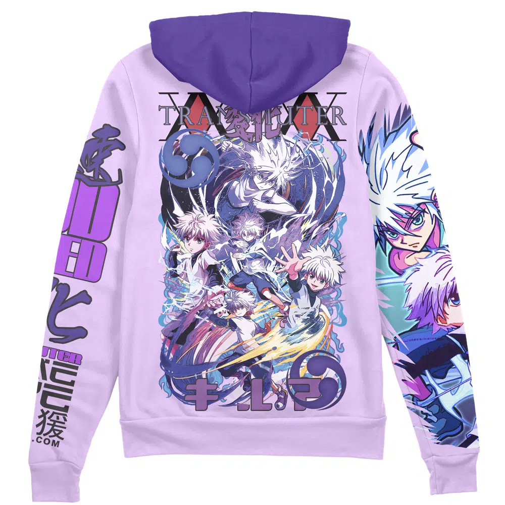 Buildercar - Killua Zoldyck V4 Hunter x Hunter Streetwear Zip Hoodie Jacket