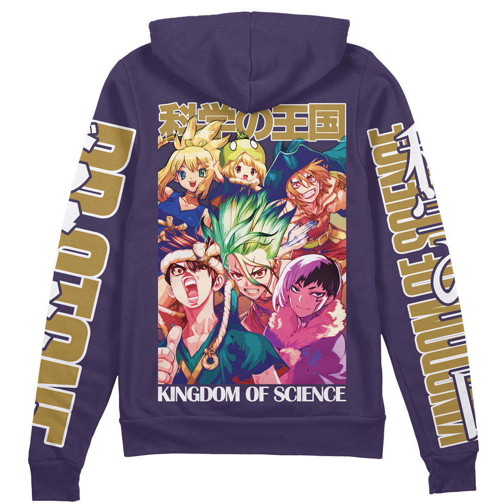 Buildercar - Kingdom of Science Dr. Stone Streetwear Zip Hoodie Jacket