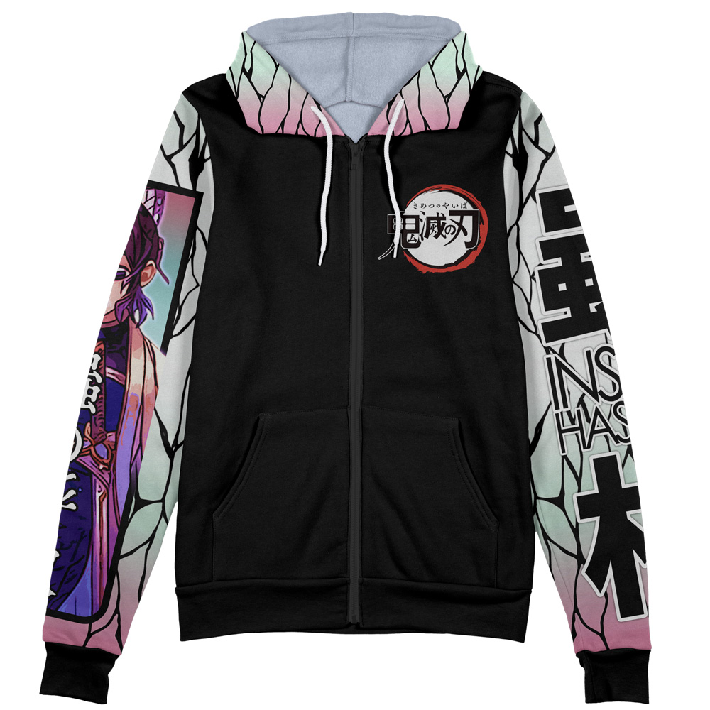 Buildercar - Kocho Shinobu Demon Slayer Streetwear Zip Hoodie Jacket - Image 2