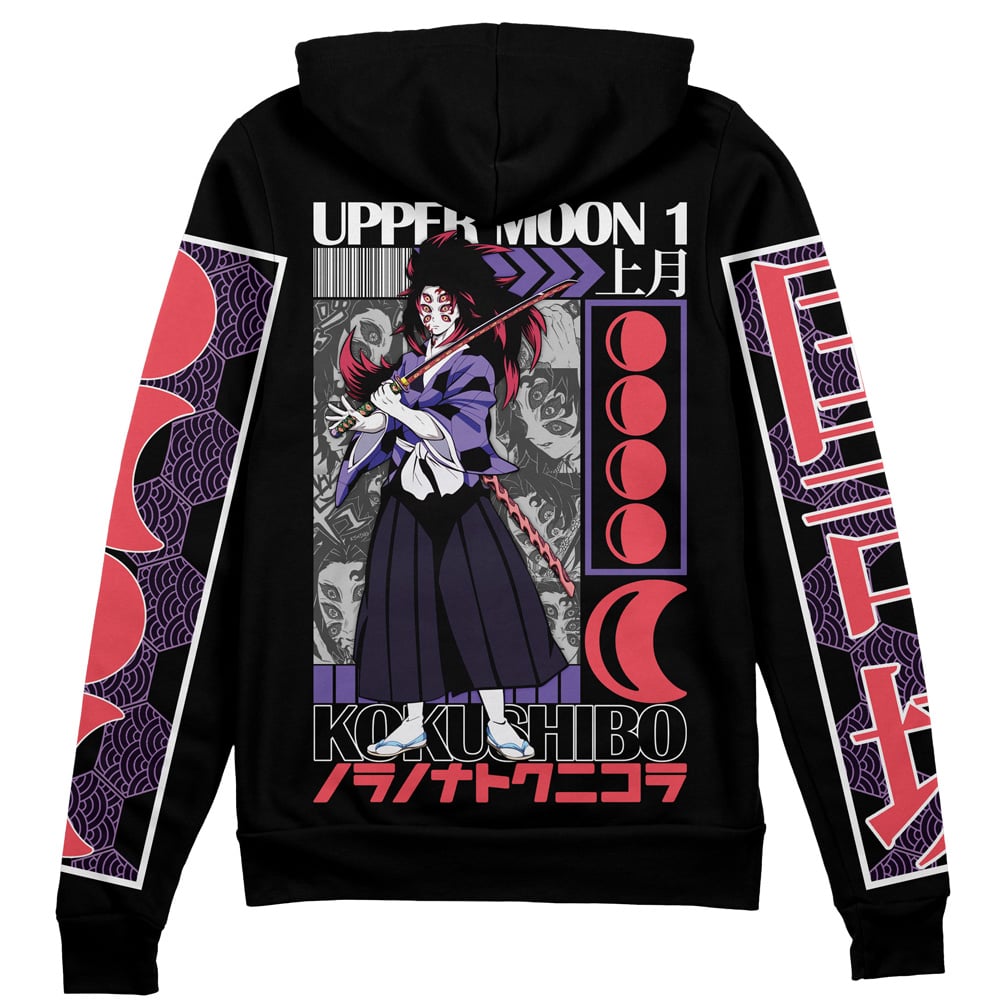 Buildercar - Kokushibo Demon Slayer Streetwear Zip Hoodie Jacket