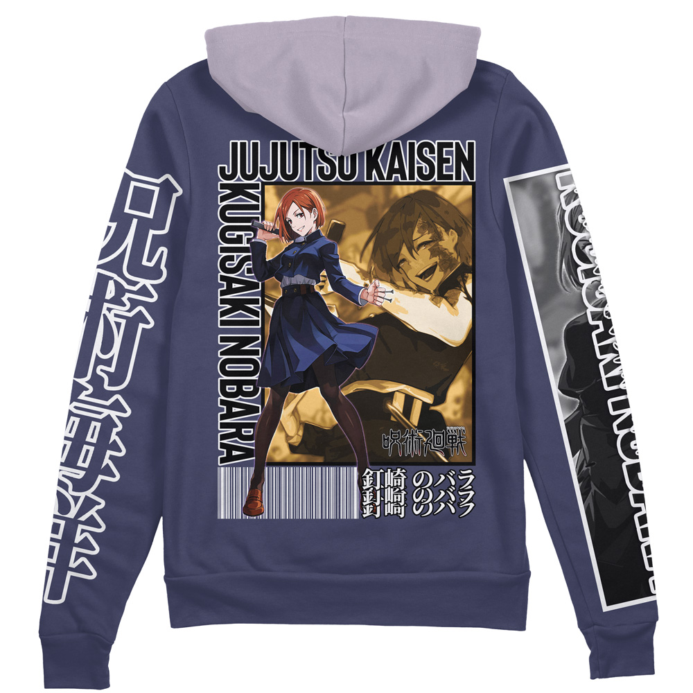 Buildercar - Kugisaki Nobara Jujutsu Kaisen Streetwear Zip Hoodie Jacket