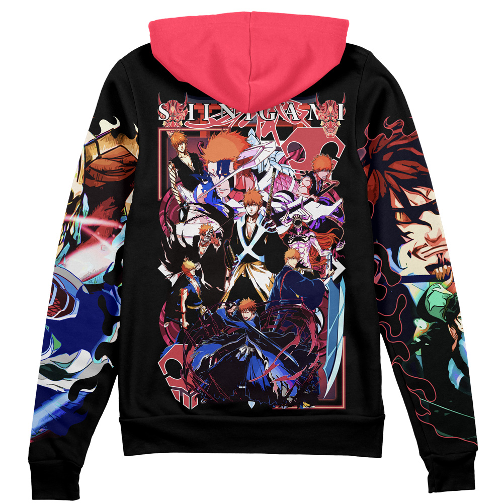 Buildercar - Kurosaki Ichigo V4 Bleach Streetwear Zip Hoodie Jacket