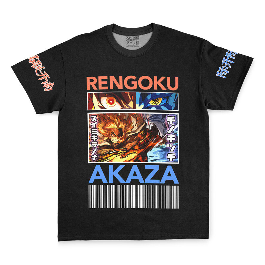 Buildercar - Kyojuro Rengoku vs Akaza Demon Slayer Streetwear T-Shirt