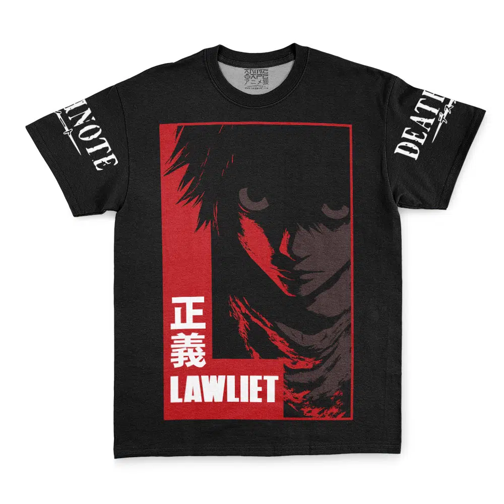 Buildercar - L Lawliet Justice Death Note Streetwear T-Shirt