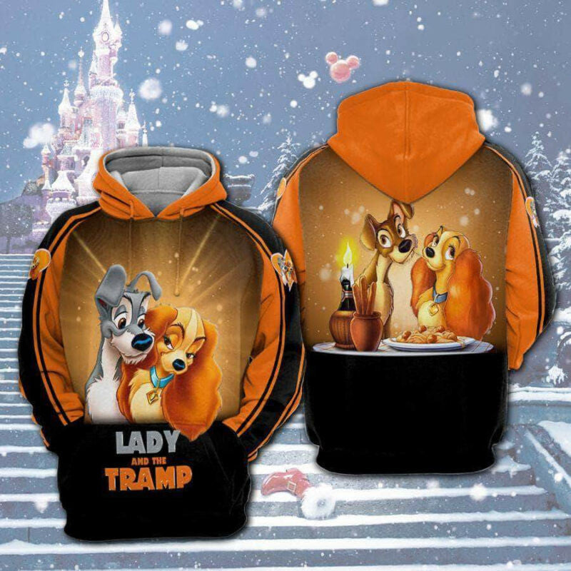 Buildercar - Lady And The Tramp Cartoon Movie 3d Hoodie