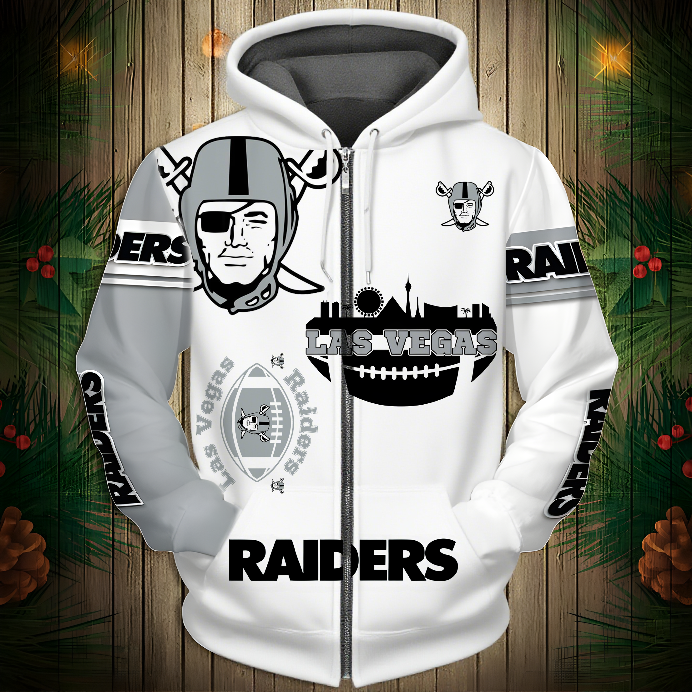 Buildercar - Las Vegas Raiders Hoodie Unisex NFL Pullover Hoodie for Football Fans hm10112620
