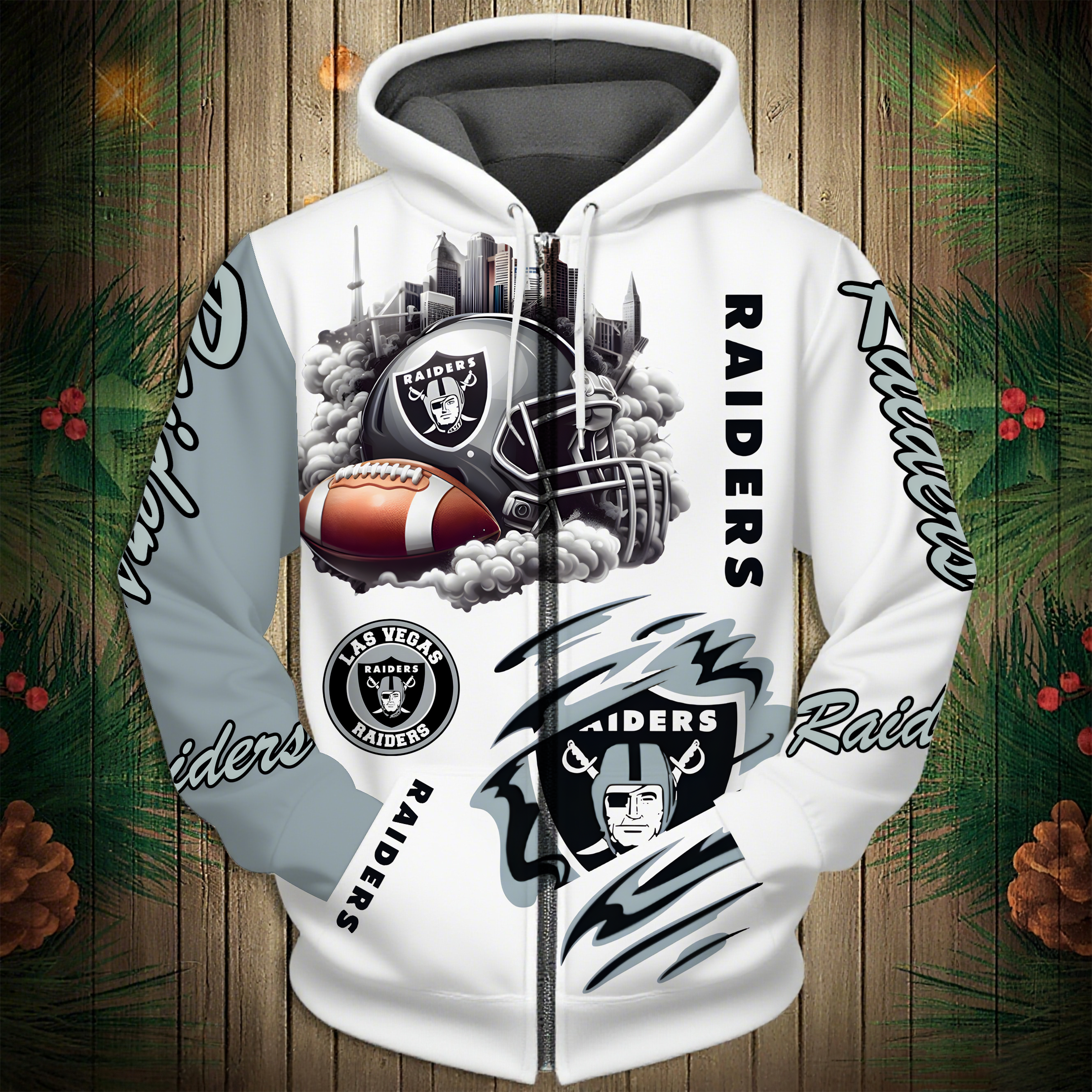 Buildercar - Las Vegas Raiders Hoodie Unisex NFL Pullover Hoodie for Football Fans hm10112673