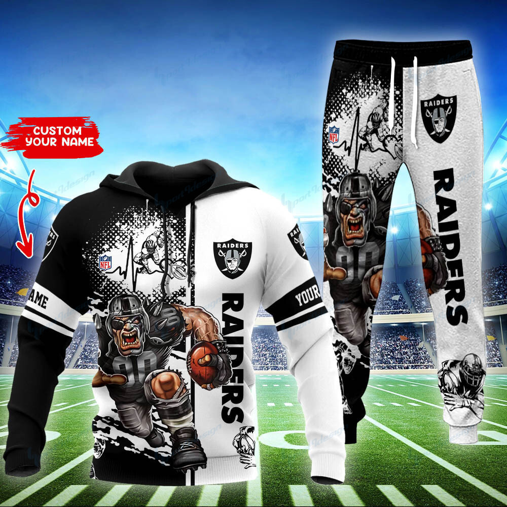 Buildercar - Las Vegas Raiders Personalized Hoodie and Jogger Set Hoodie BG859