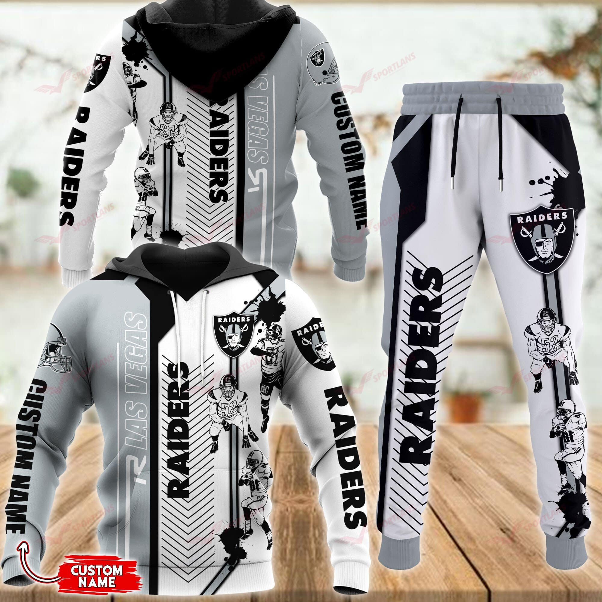 Buildercar - Las Vegas Raiders Personalized Hoodie & Jogger 