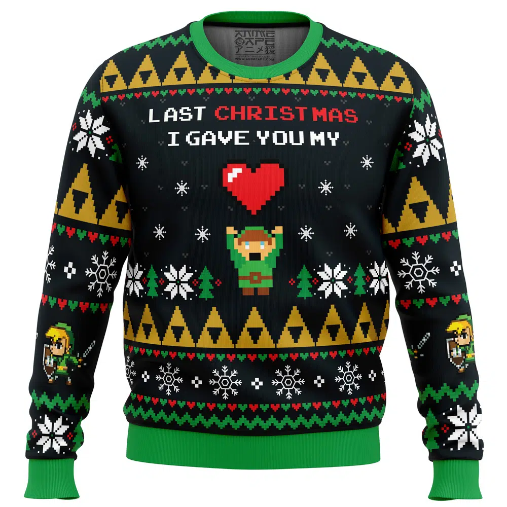 Buildercar - Link To My Heart Zelda Ugly Christmas Sweater