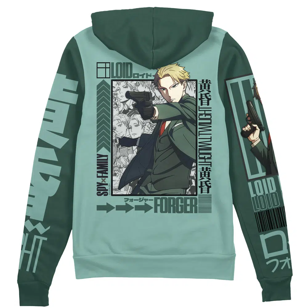 Buildercar - Loid Forger Spy x Family Streetwear Zip Hoodie Jacket