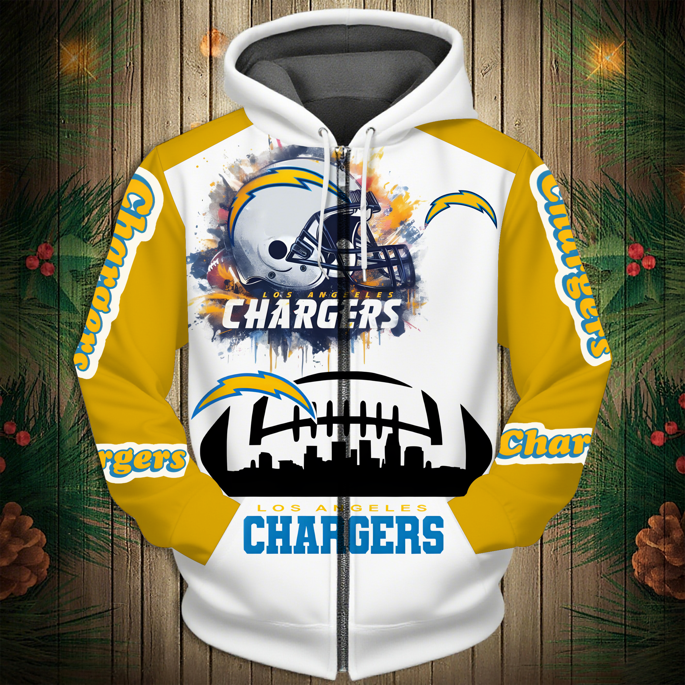 Buildercar - Los Angeles Chargers Hoodie Unisex NFL Pullover Hoodie for Football Fans hm10112514