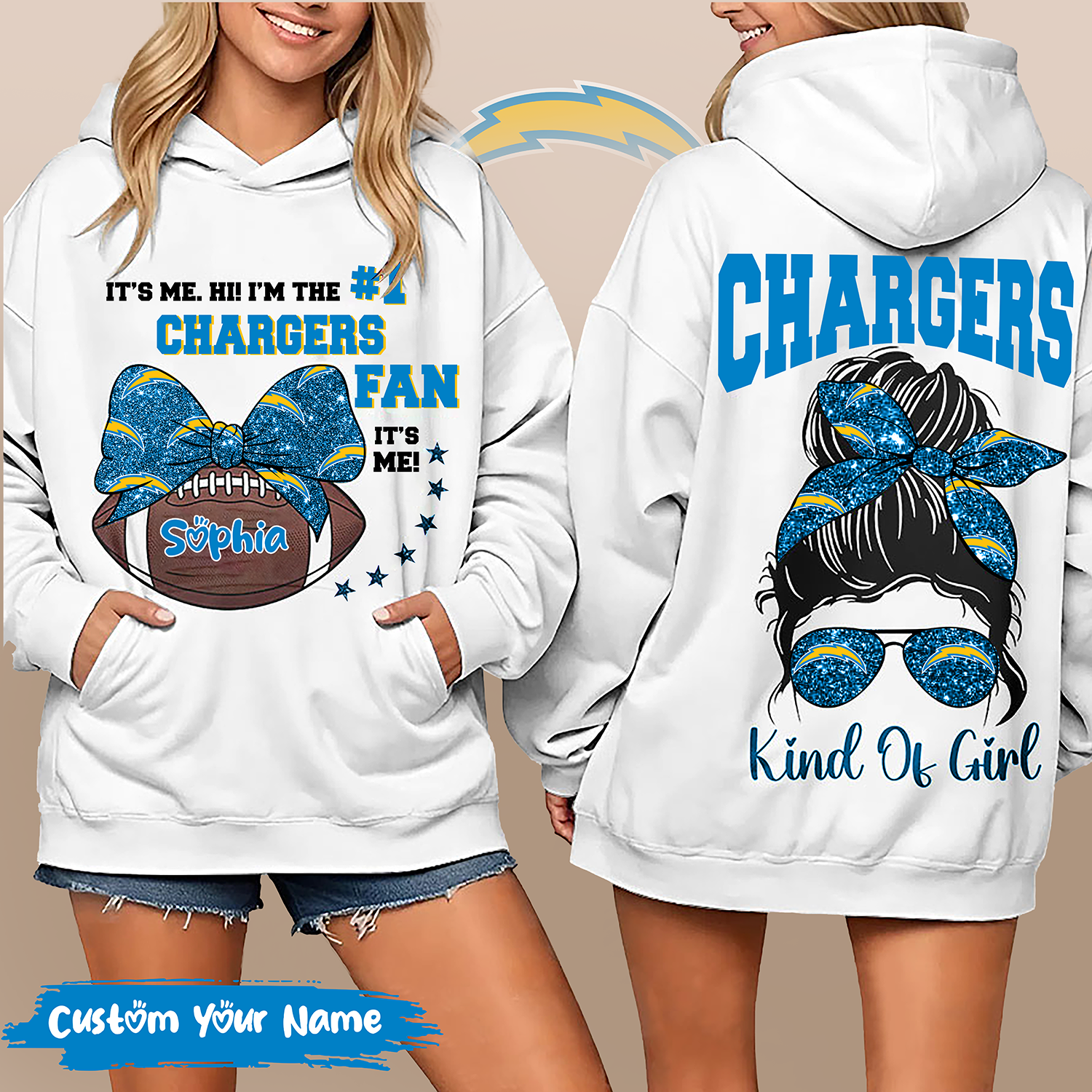 Buildercar - Los Angeles Chargers Premium NFL KIndianapolis Colts Of Girl Hoodie