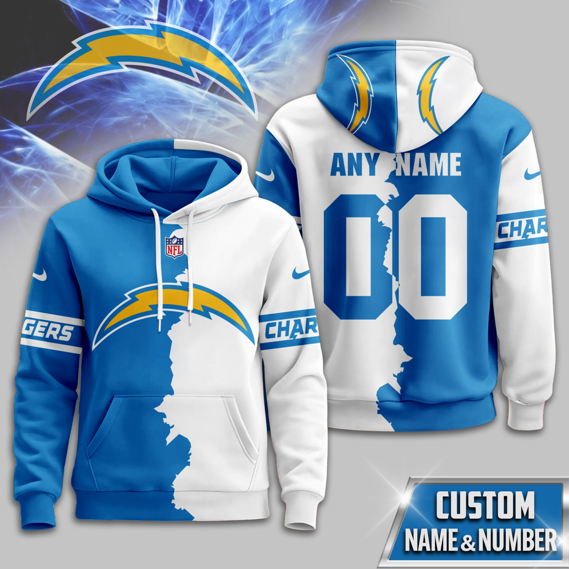 Buildercar - Los Angeles Chargers | Premium Victory Split Hoodie