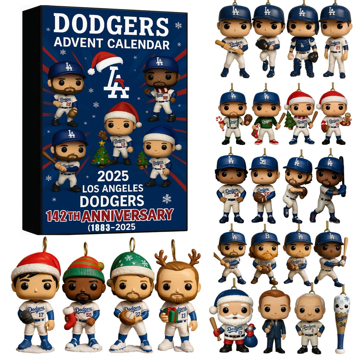 Buildercar - Los Angeles Dodgers 142nd Anniversary Advent Calendar 2025 -2D Acrylic