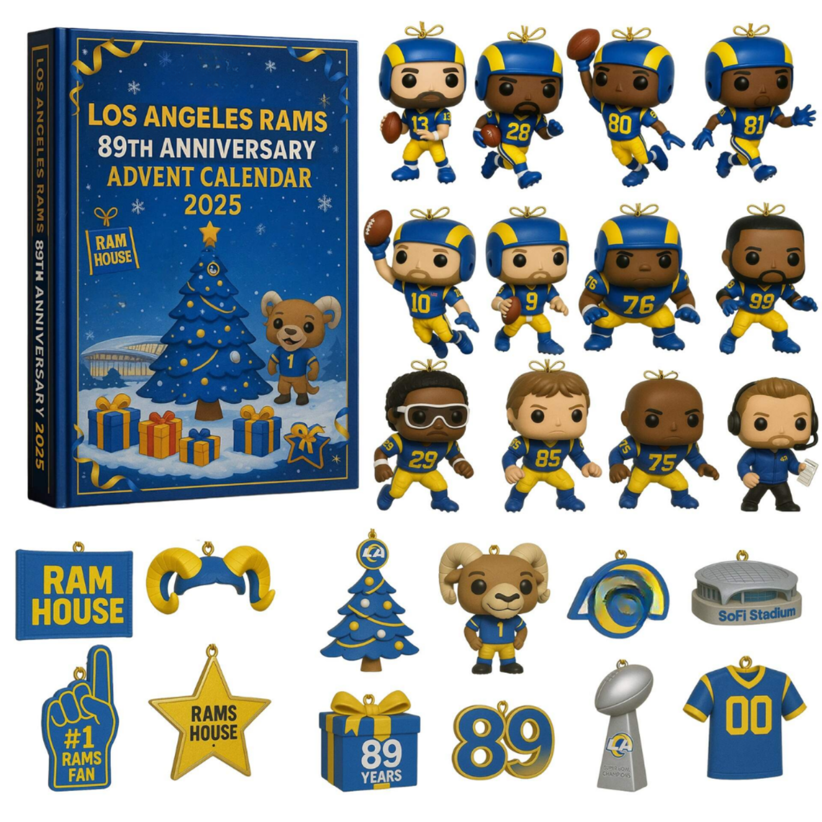 Buildercar - Los Angeles Rams Advent Calendar 2025 -2D Acrylic