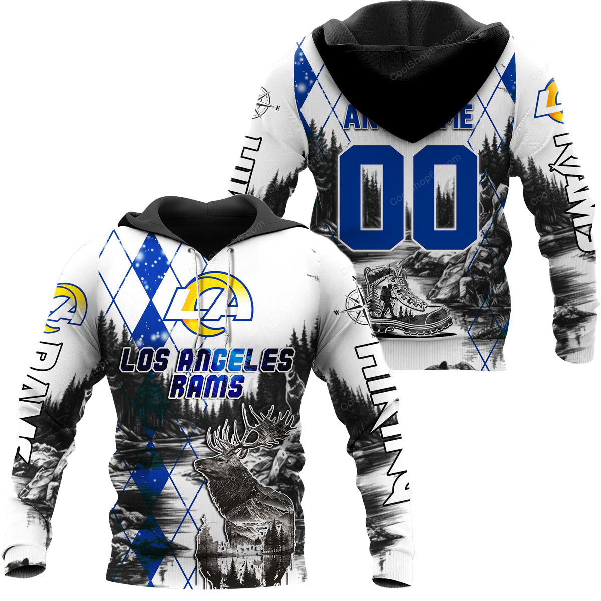 Buildercar - Los Angeles Rams Hiking x NFL Custom Name & Number Hoodie