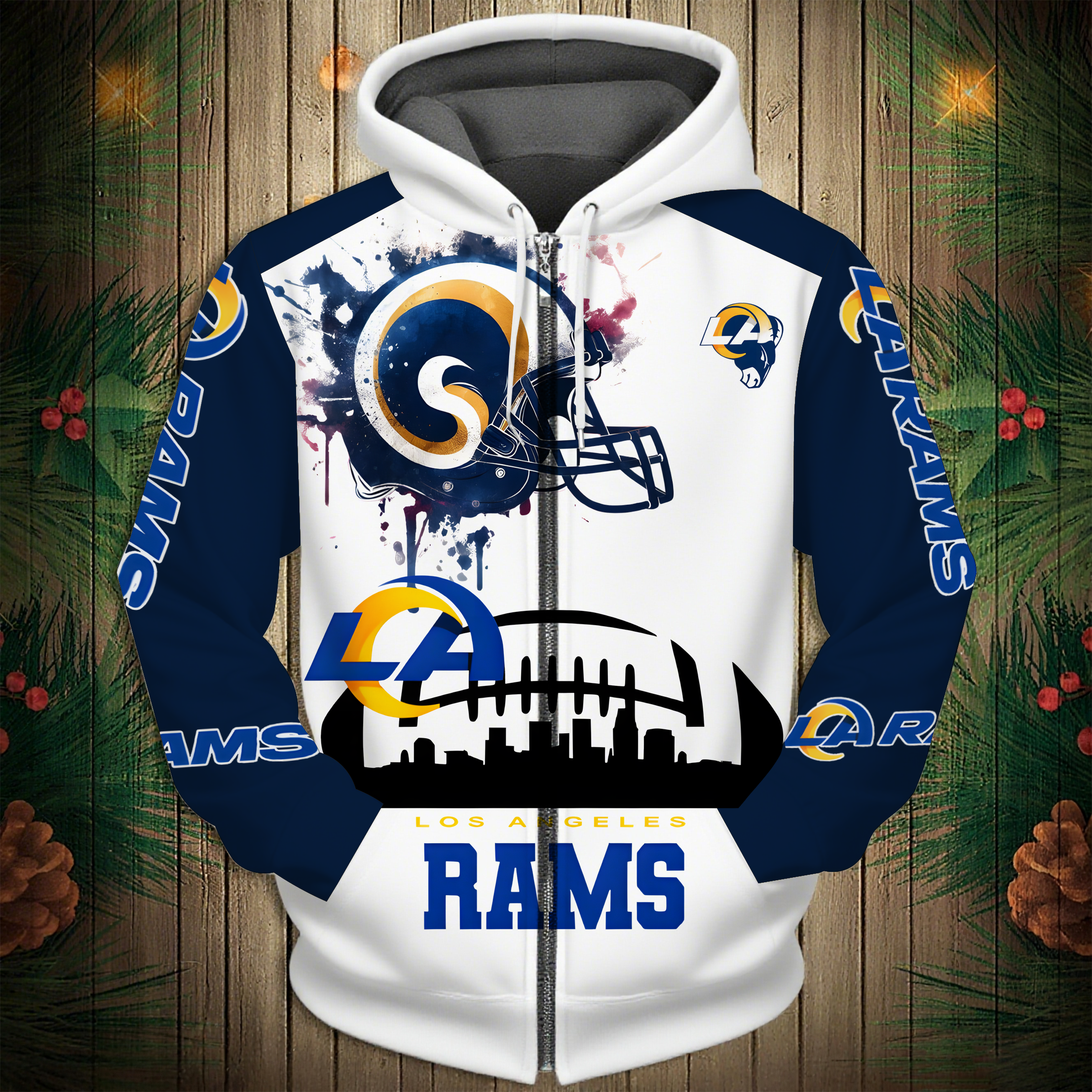 Buildercar - Los Angeles Rams Hoodie Unisex NFL Pullover Hoodie for Football Fans hm10112515