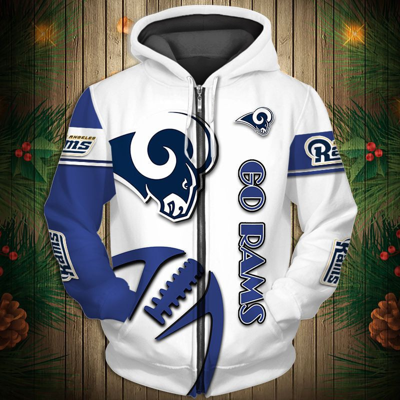 Buildercar - Los Angeles Rams Hoodie Unisex NFL Pullover Hoodie for Football Fans hm10112555