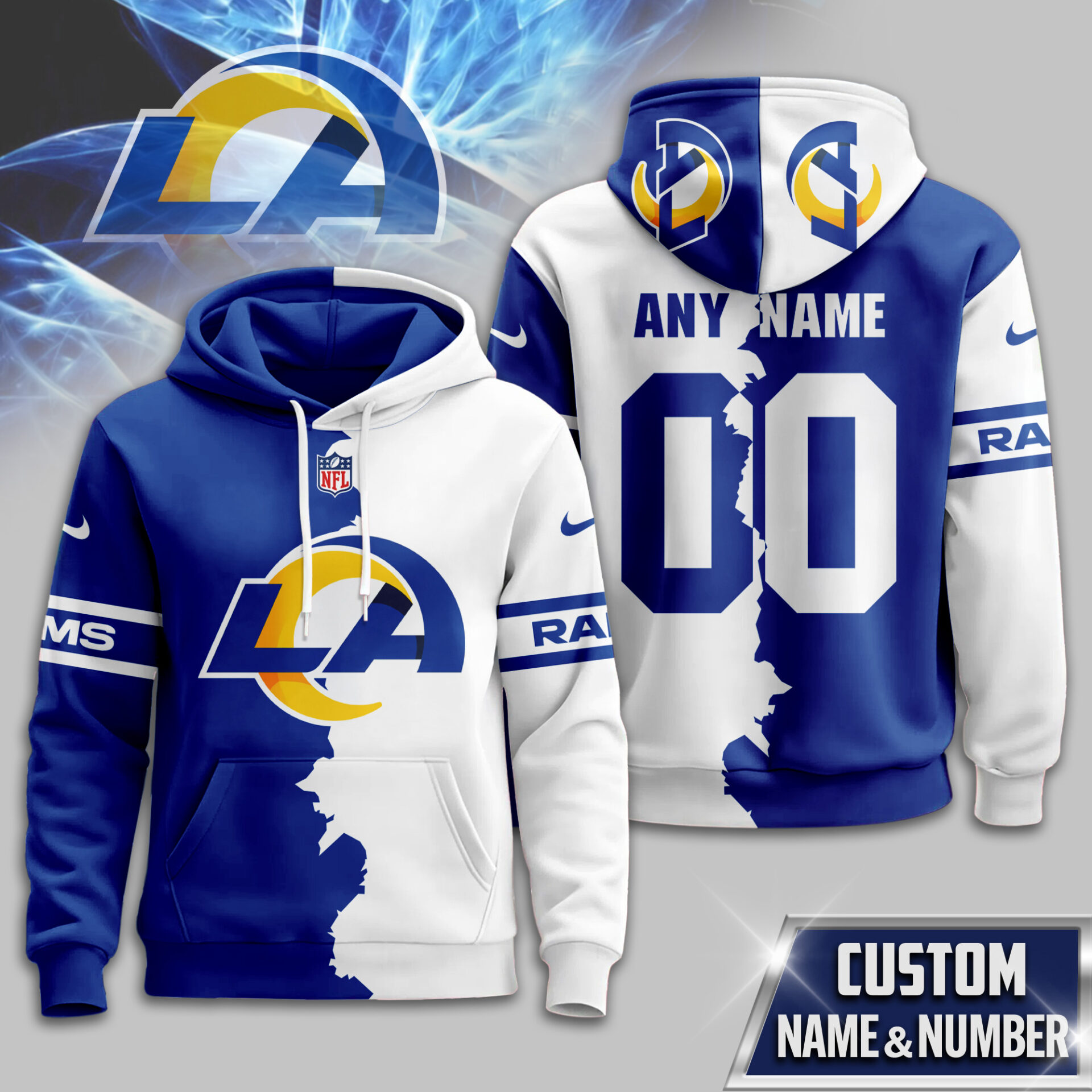 Buildercar - Los Angeles Rams | Premium Victory Split Hoodie