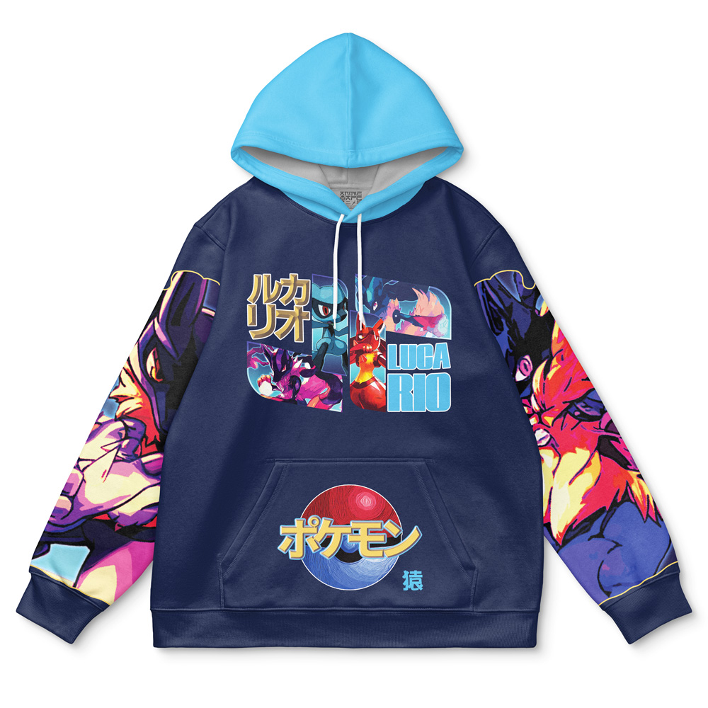 Buildercar - Lucario V2 Pokemon Streetwear Hoodie - Image 2