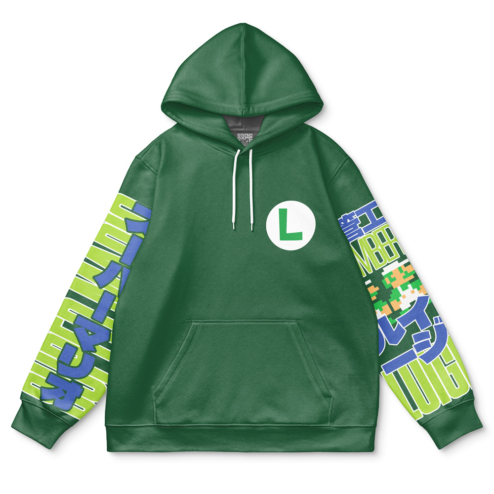 Buildercar - Luigi Mario Bros Streetwear Hoodie - Image 2
