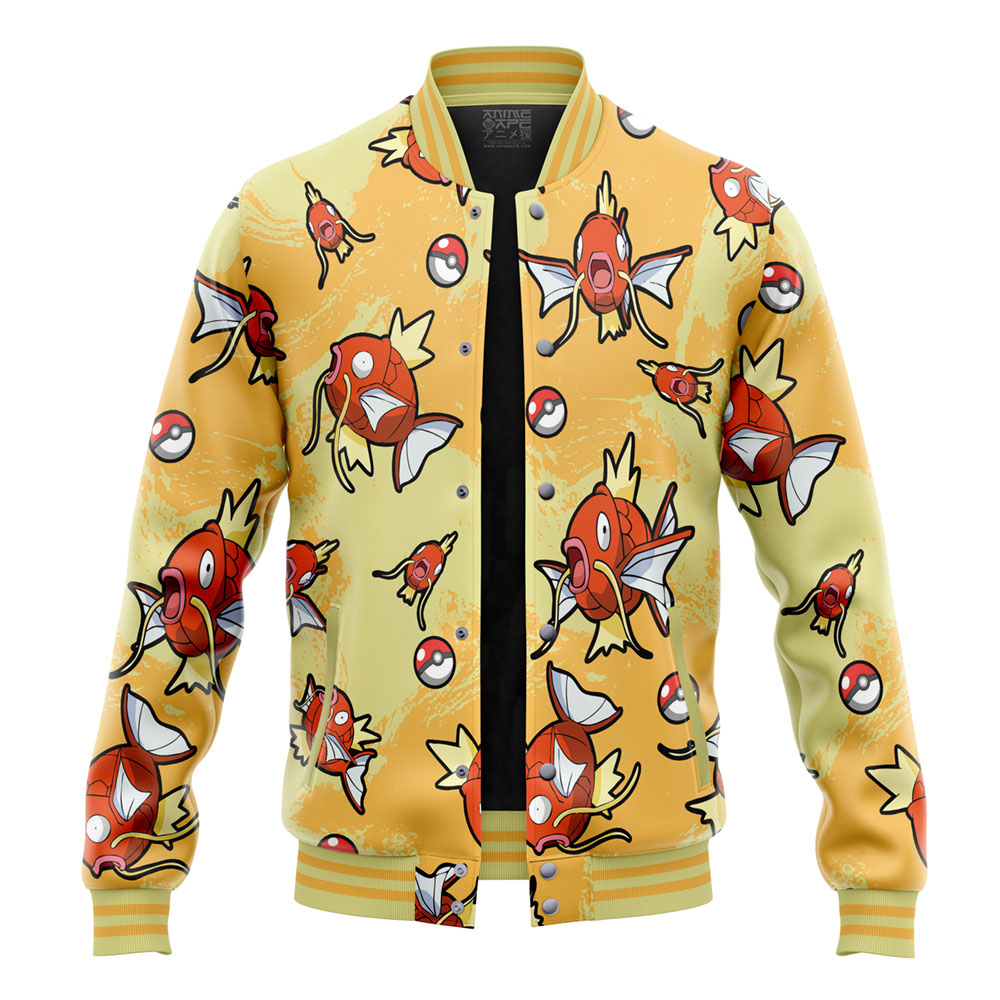 Buildercar - Magikarp Pattern Pokemon Varsity Jacket