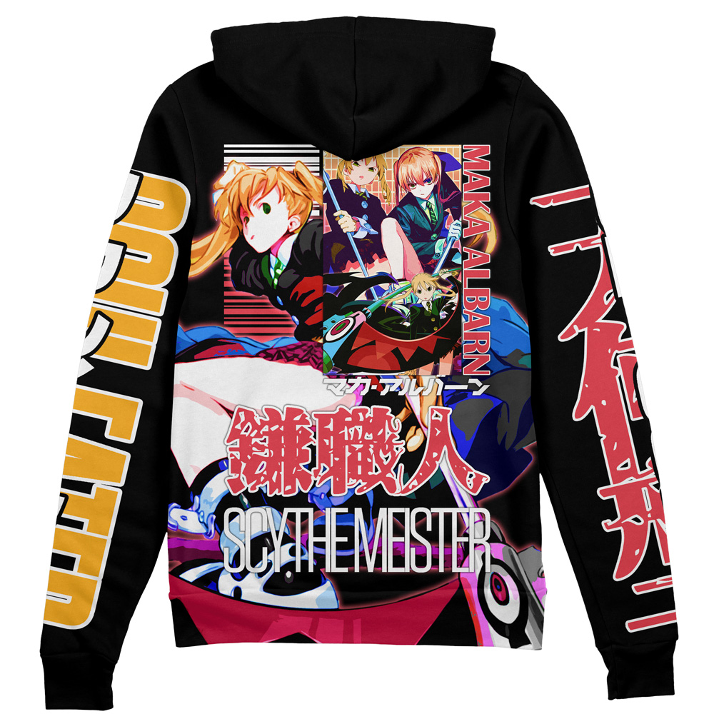 Buildercar - Maka Albarn Soul Eater Streetwear Zip Hoodie Jacket