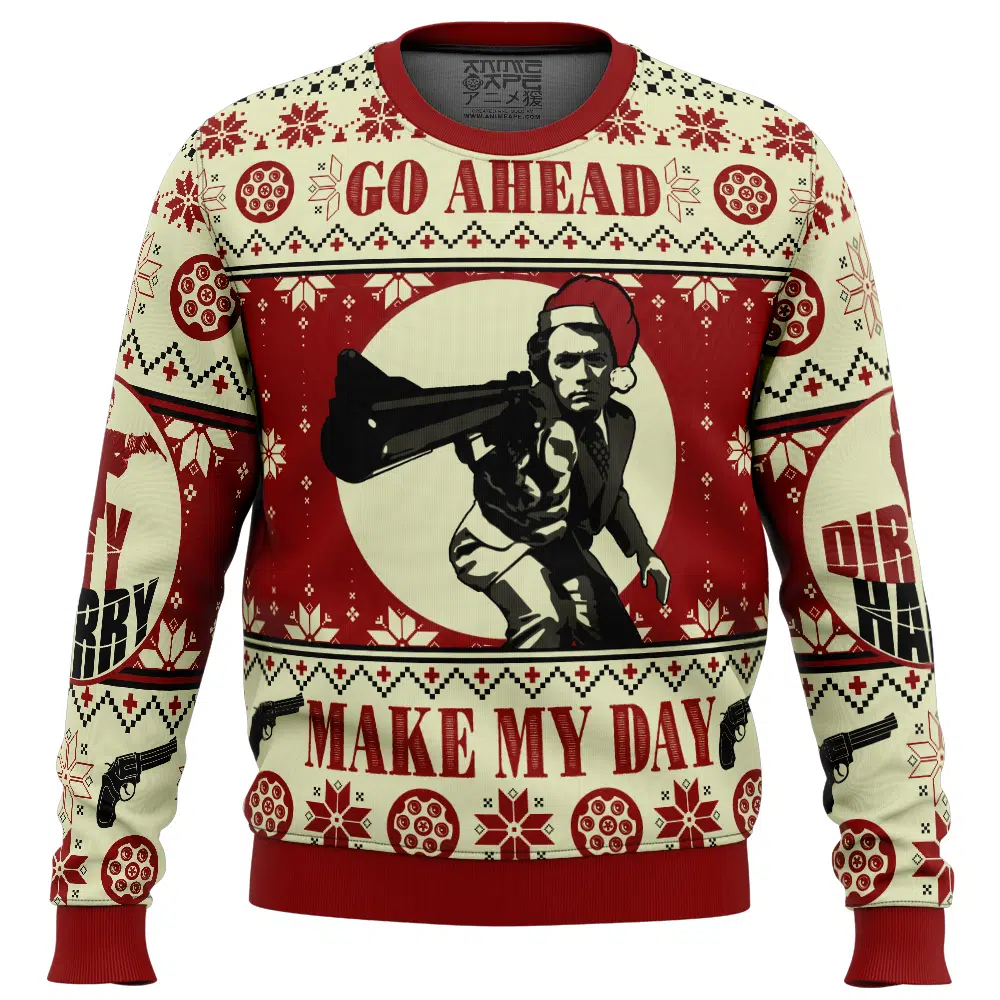 Buildercar - Make my Day Dirty Harry Ugly Christmas Sweater