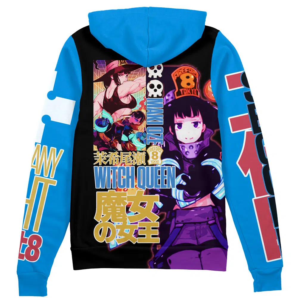 Buildercar - Maki Oze Fire Force Streetwear Zip Hoodie Jacket