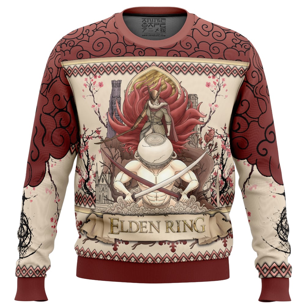 Buildercar - Malenia Blade of Maquella Elden Ring Ugly Christmas Sweater