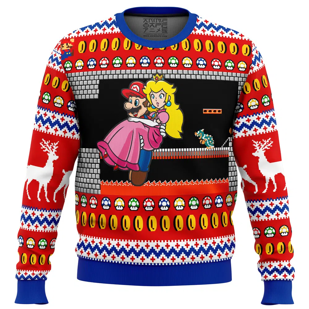 Buildercar - Mario Bros Bowser's Castle Ugly Christmas Sweater