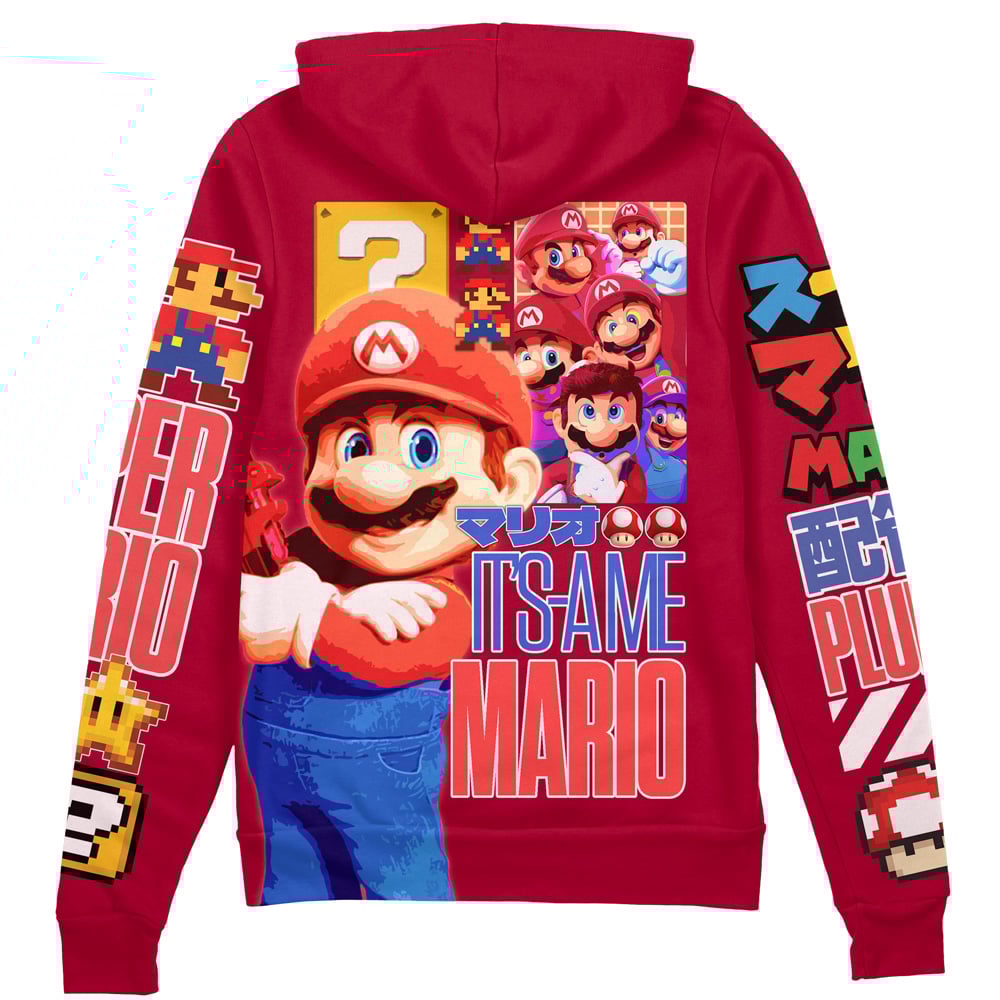 Buildercar - Mario Bros Mario Bros Streetwear Zip Hoodie Jacket