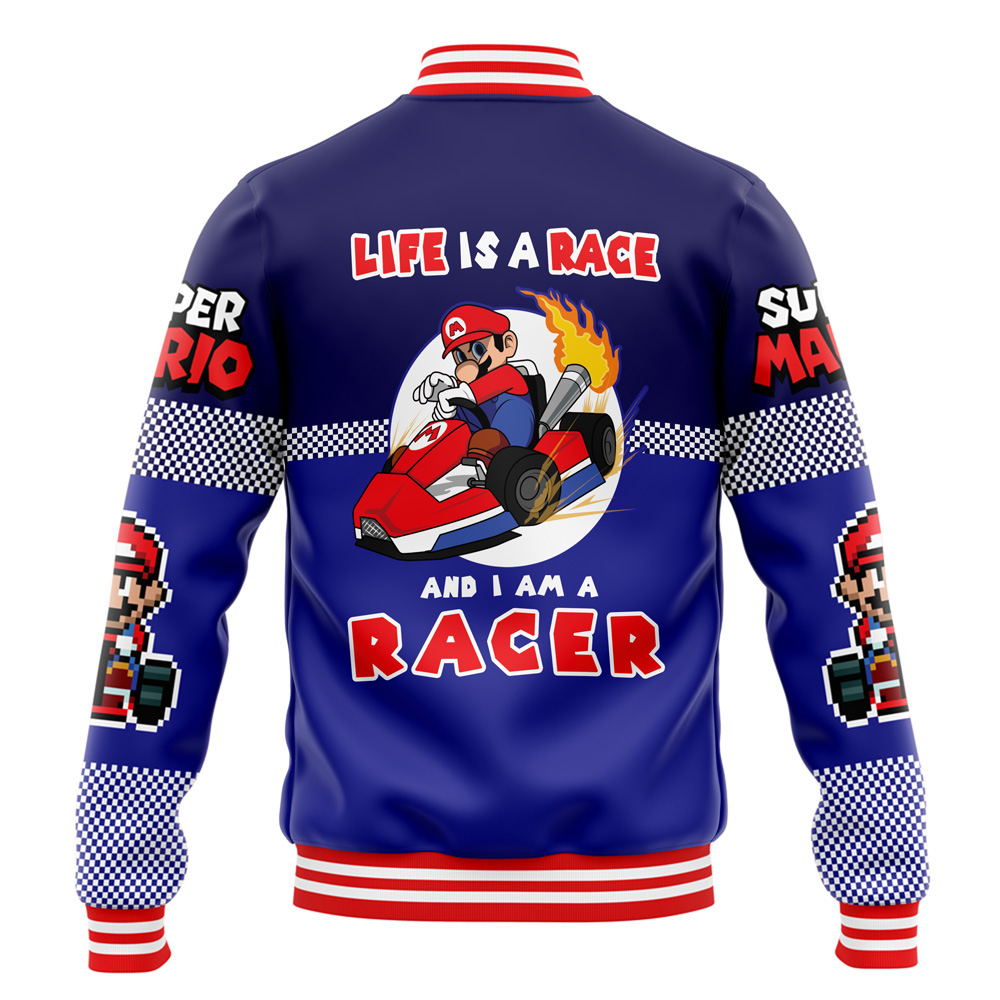 Buildercar - Mario Kart Racer Super Mario Bros Varsity Jacket