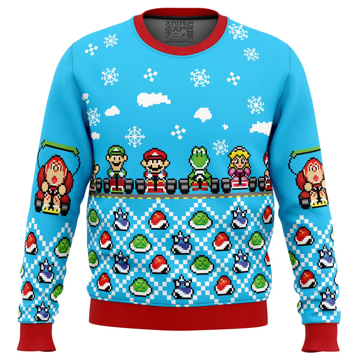 Buildercar - Mario Kart Ugly Christmas Sweater