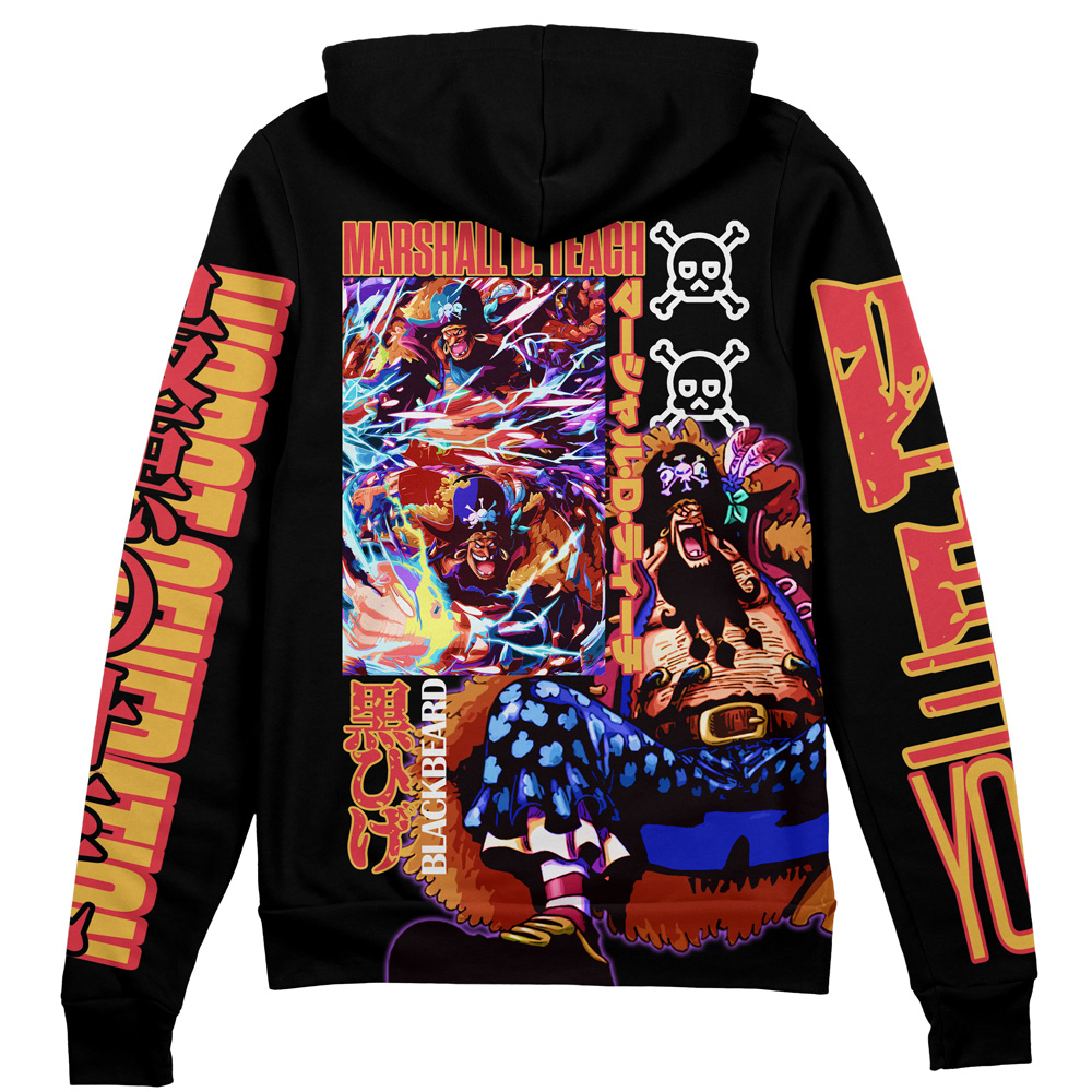 Buildercar - Marshall D. Teach V2 One Piece Streetwear Zip Hoodie Jacket