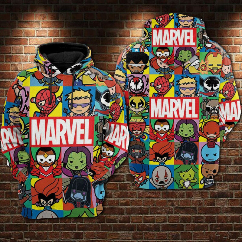 Buildercar - Marvel Cartoon 3d Hoodie