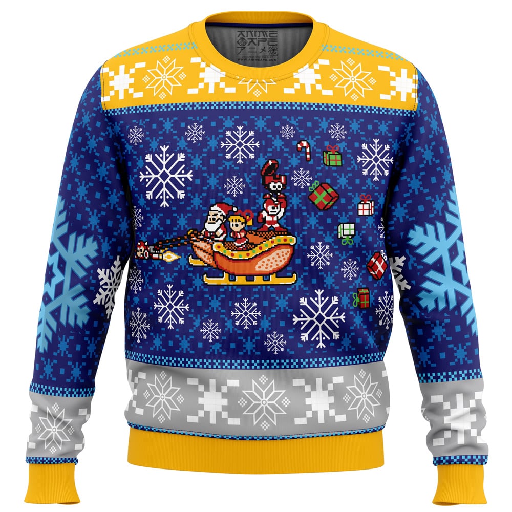 Buildercar - Mega Merry Christmas Mega Man Ugly Christmas Sweater