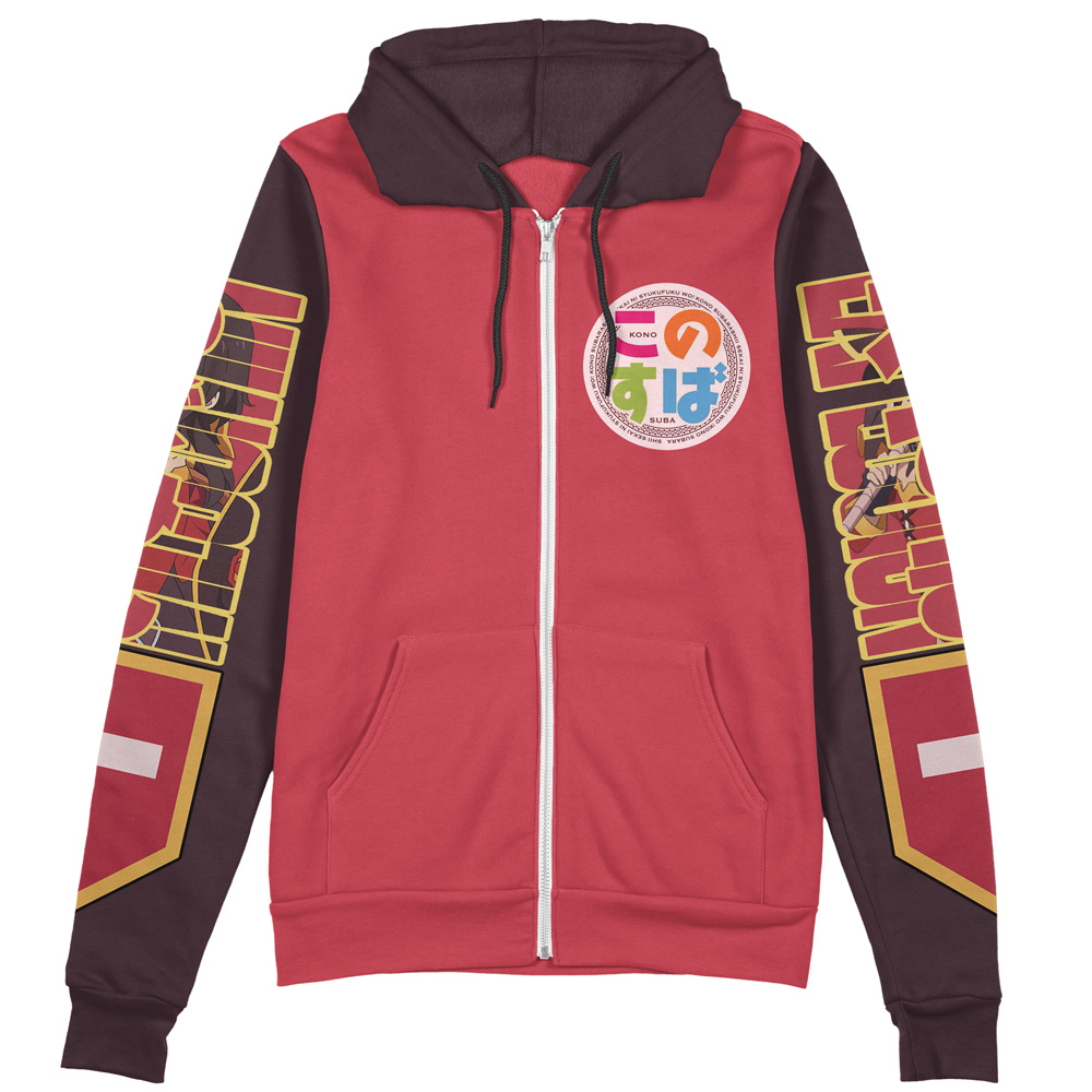 Buildercar - Megumin Konosuba Streetwear Zip Hoodie Jacket - Image 2