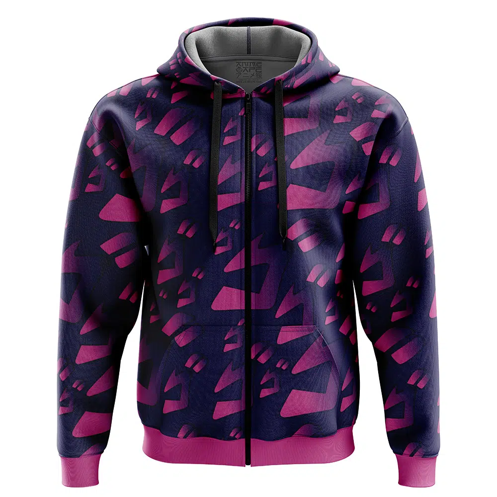 Buildercar - Menacing Aura Jojo's Bizarre Adventure Zip Hoodie Jacket