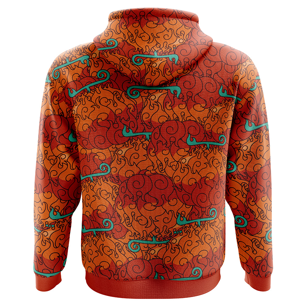 Buildercar - Mera Mera No Mi One Piece Hoodie - Image 2