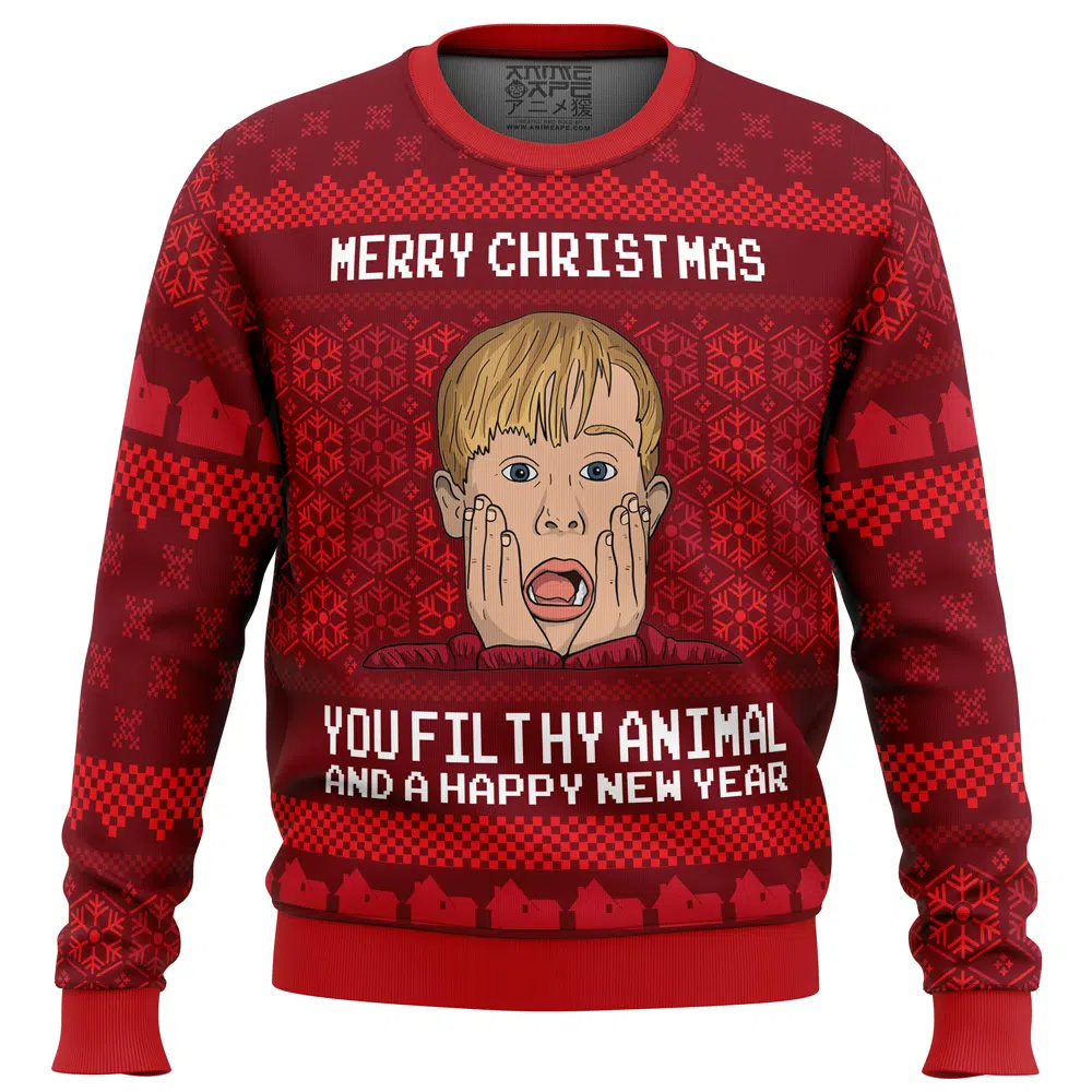 Buildercar - Merry Christmas Home Alone Ugly Christmas Sweater
